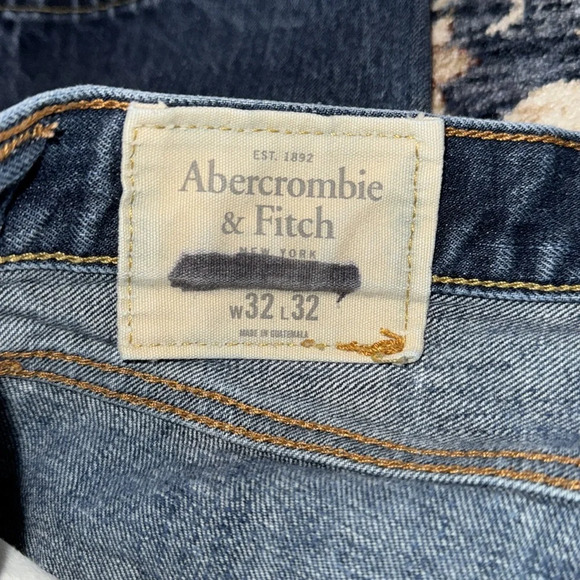 Abercrombie & Fitch A&F men denim jeans pants 32x32 button fly classic straight - Picture 11 of 13